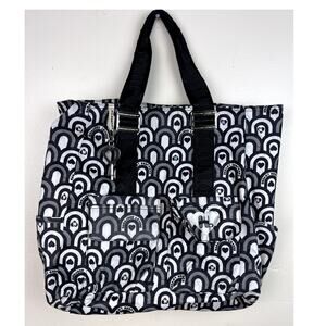 Y2K Harajuku Lovers Black and White Pattern Bag with Pockets